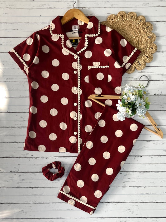 Rust Polka Pj Set (Women)