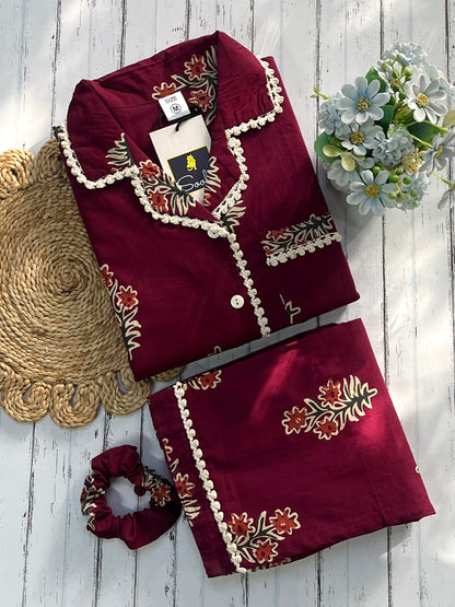Wine Leaves Pj Set (Women)