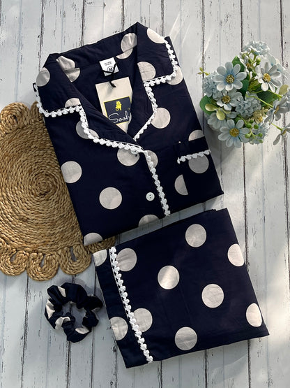 Blue Polka Pj Set (Women)