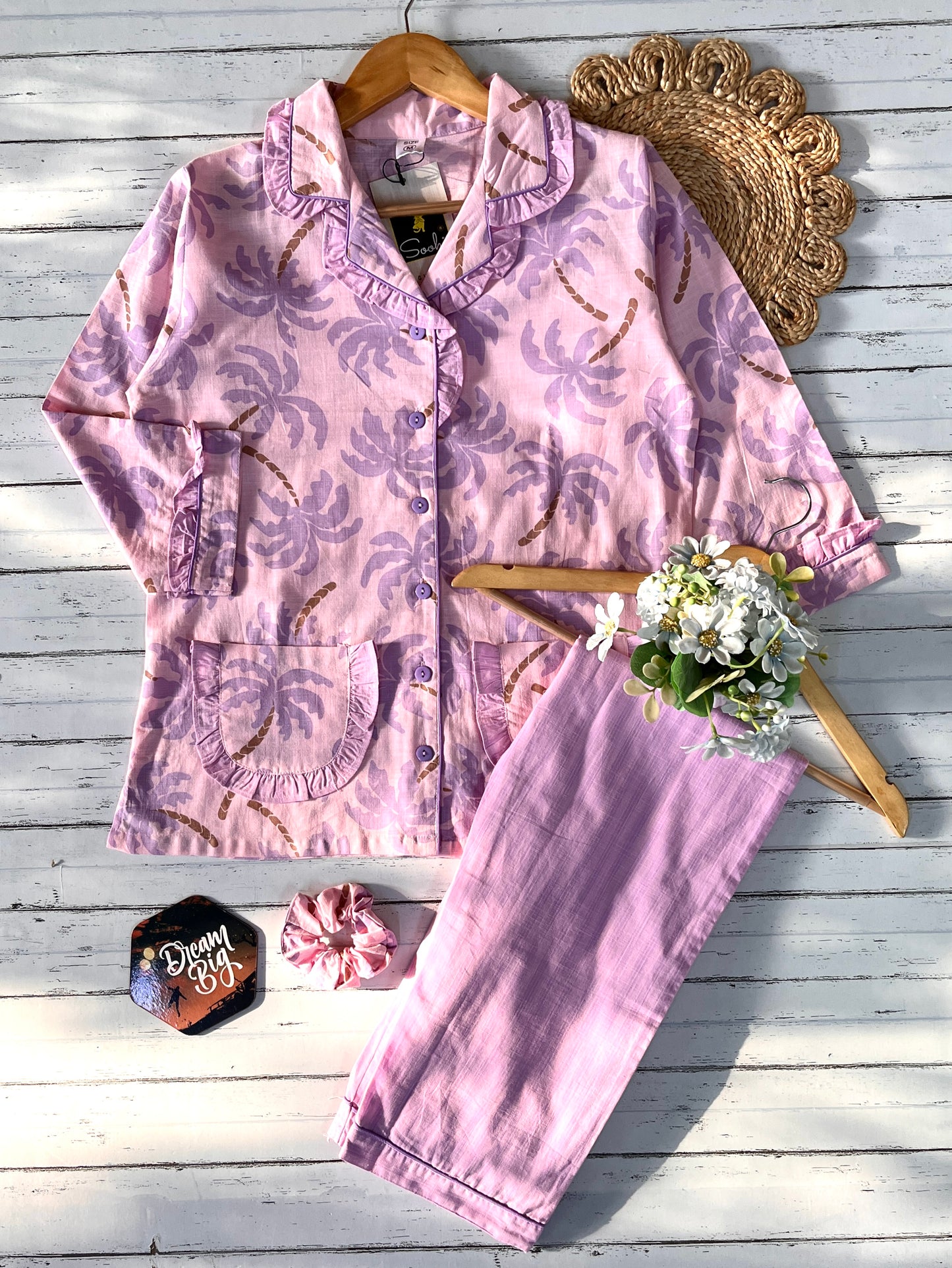 Lavender Petal with Frill PJ set (Women)