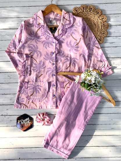 Lavender Petal with Frill PJ set (Women)