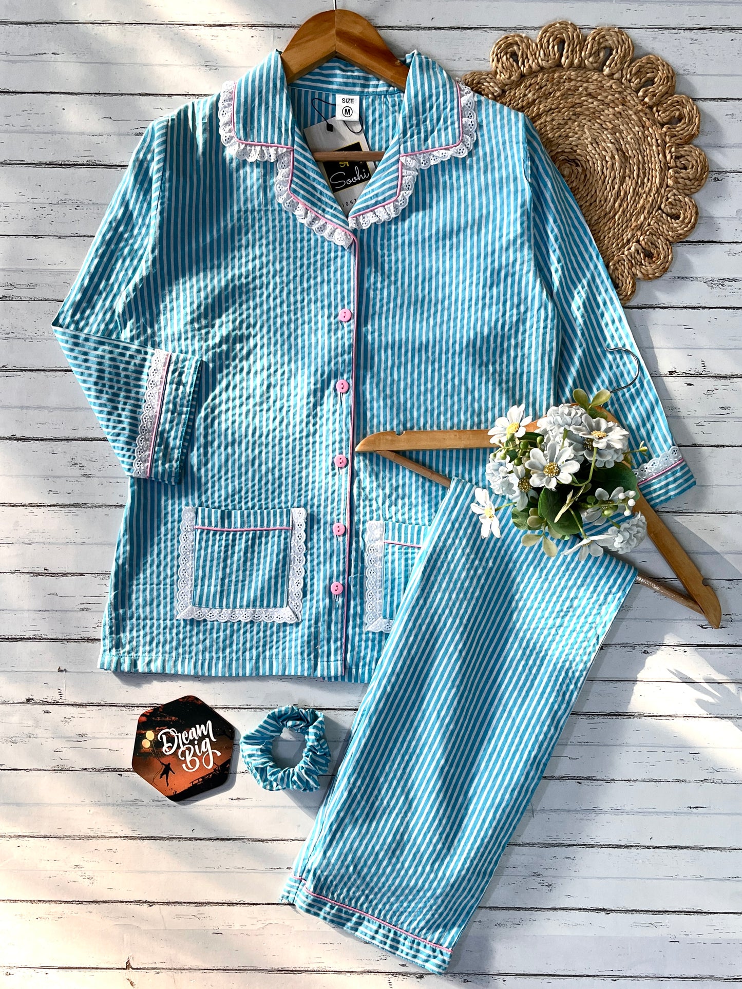 Firozi stripe Set (Women)