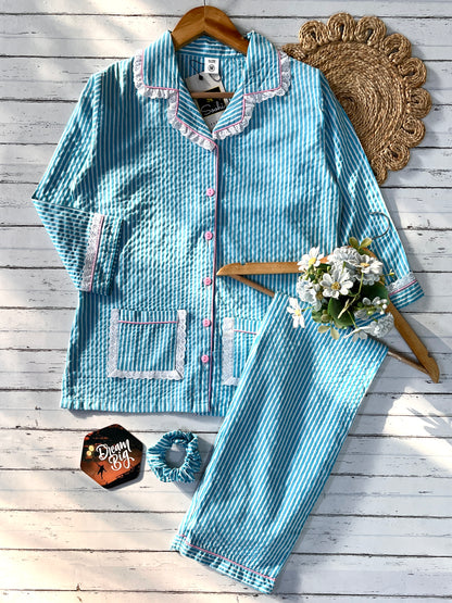 Firozi stripe Set (Women)