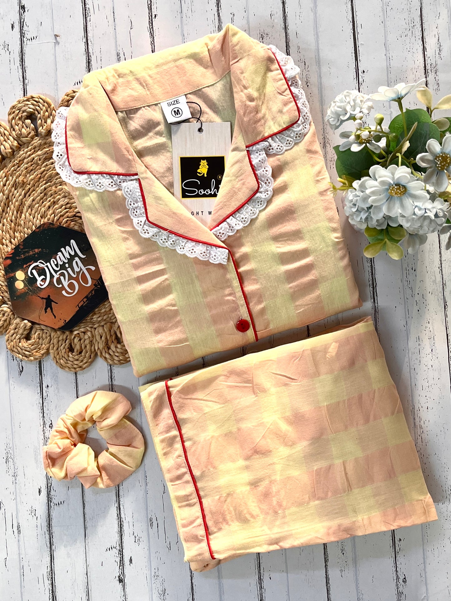 Lemon Check Pj Set (Women)