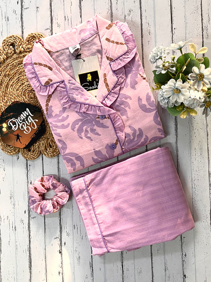 Lavender Petal with Frill PJ set (Women)