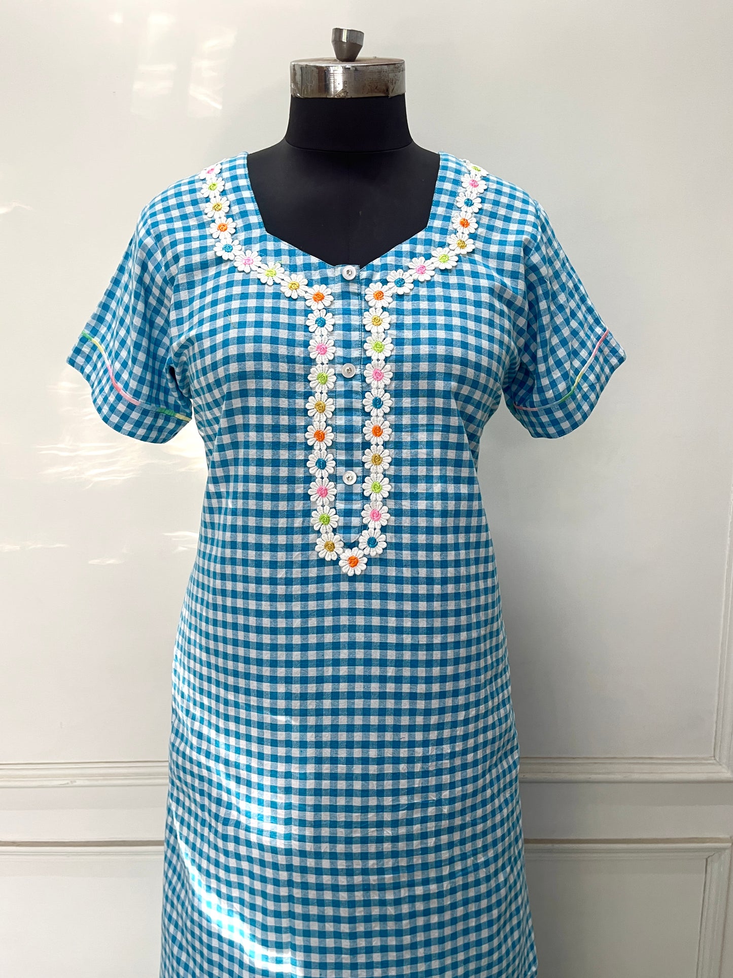 Blue Candy Checks Nighty (Women)