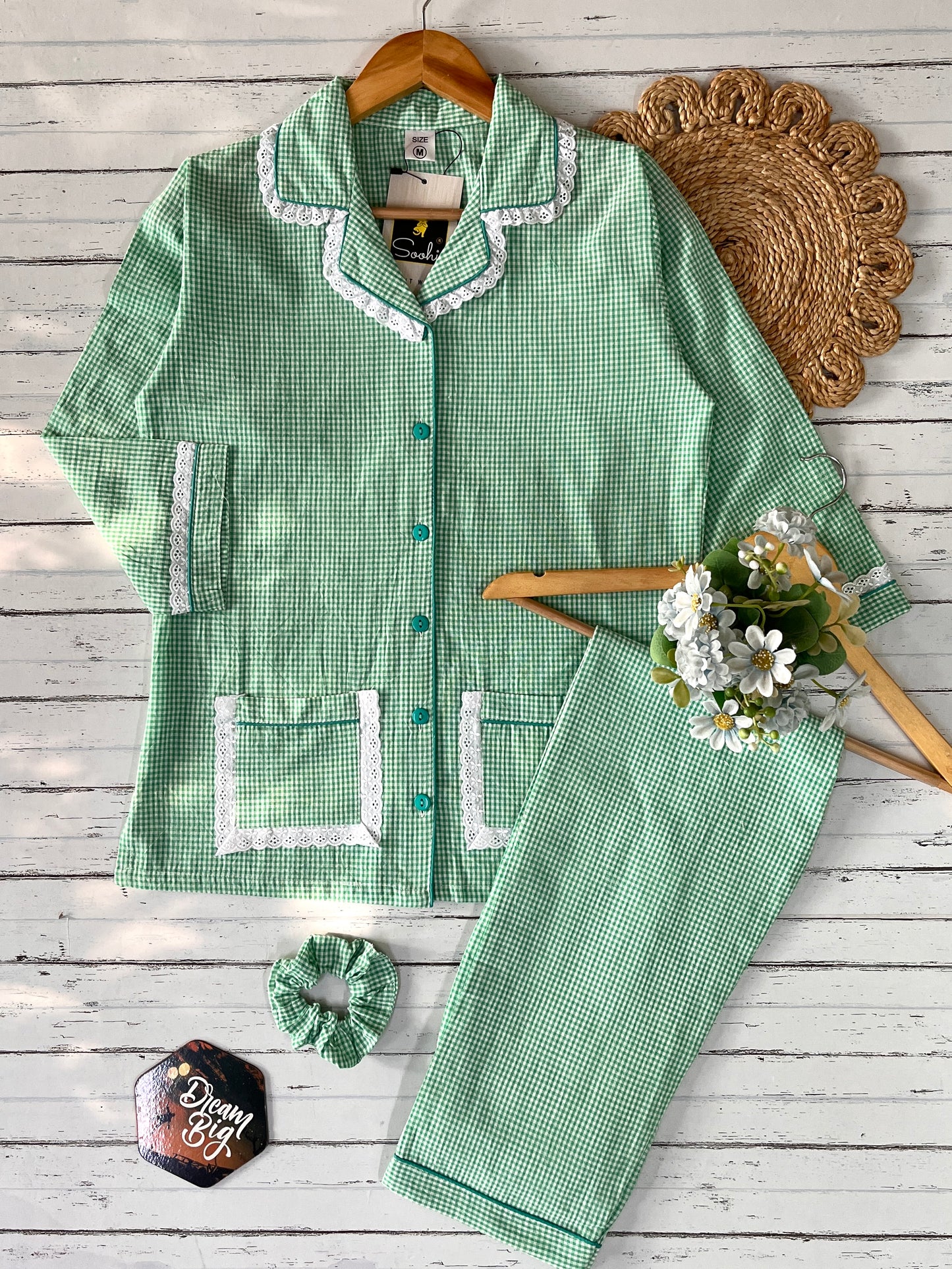 Green Check Pj Set (Women)