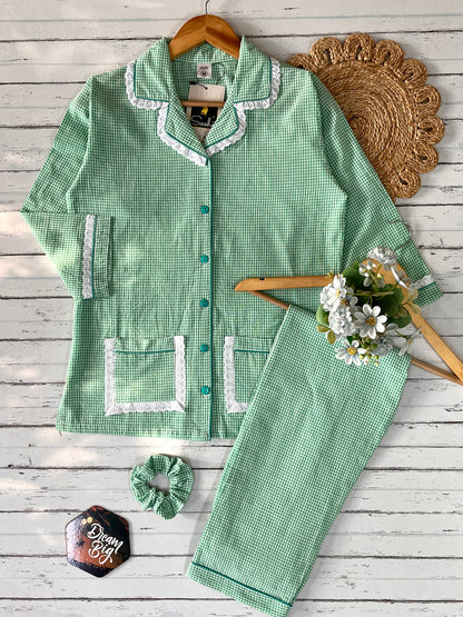 Green Check Pj Set (Women)