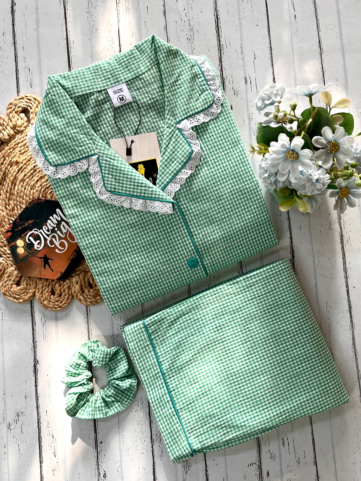 Green Check Pj Set (Women)