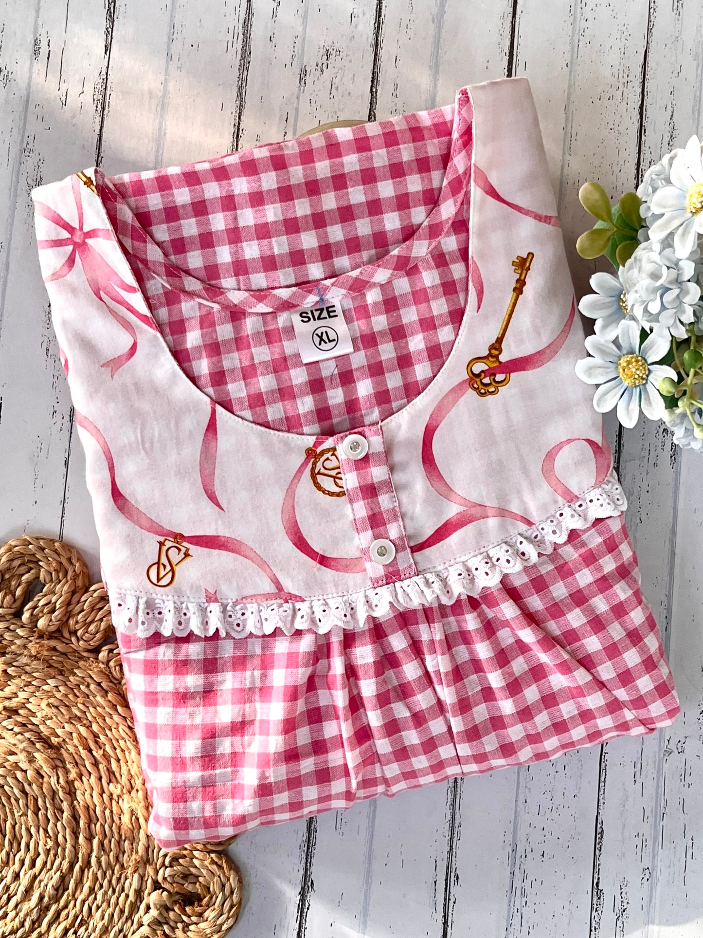 Pink Key Charm Nighty (Women)