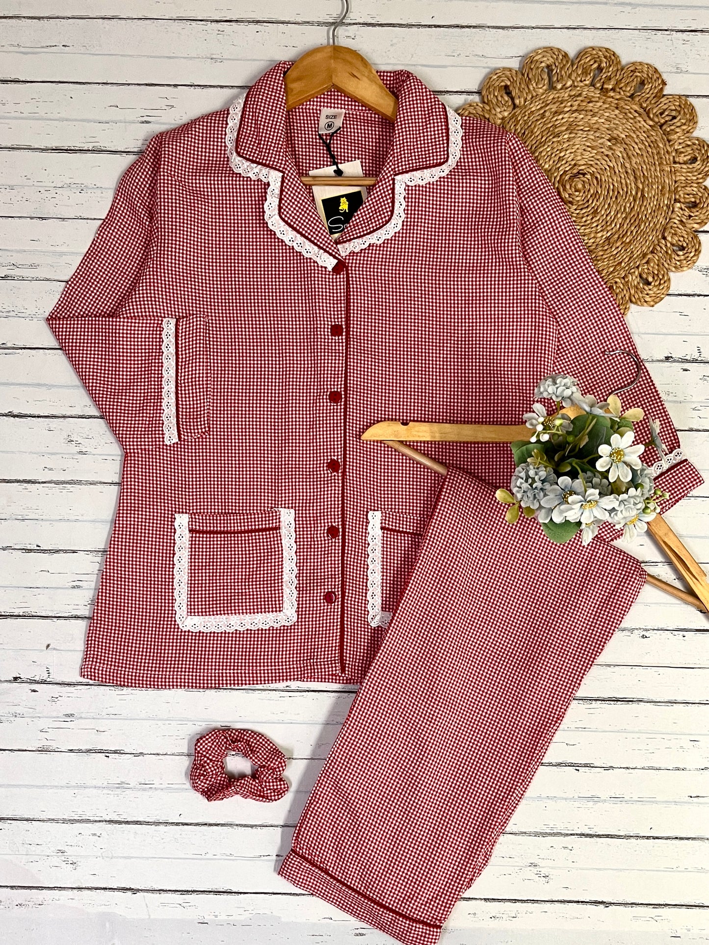Red Check PJ Set (Women)