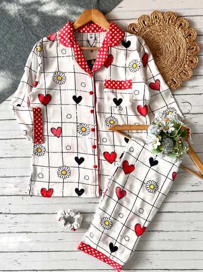 Red Heart Check Pj Set (Women)