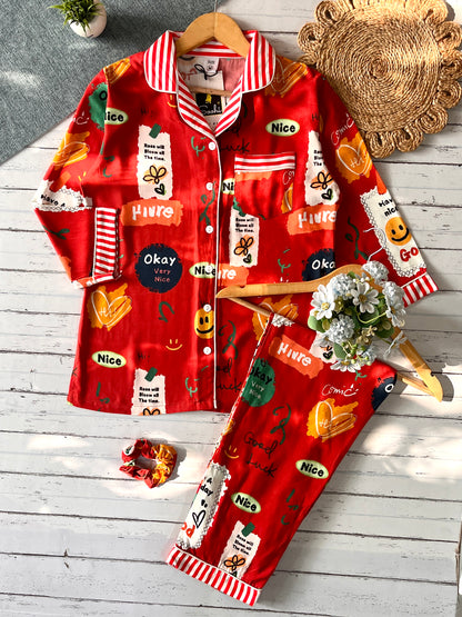 Happy Notes Pj Set (Women)