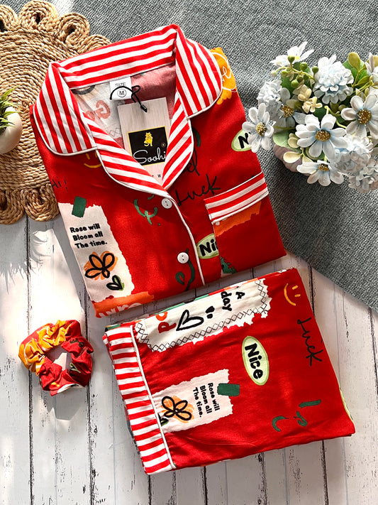 Happy Notes Pj Set (Women)