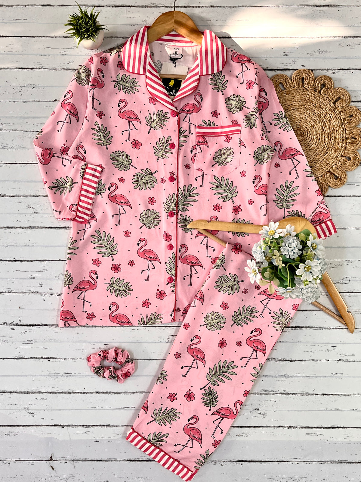 Peach Flamingo Pj Set (Women)