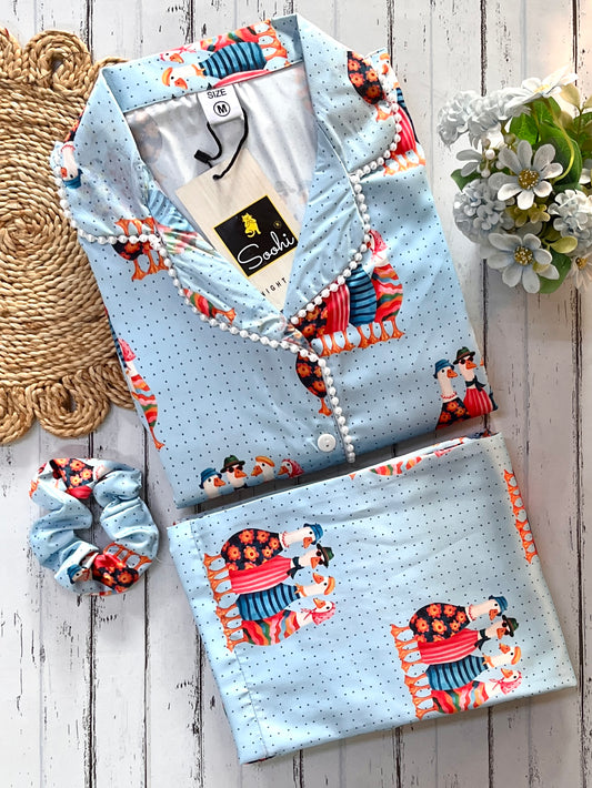 Blue Duck Luxe Satin Pj Set