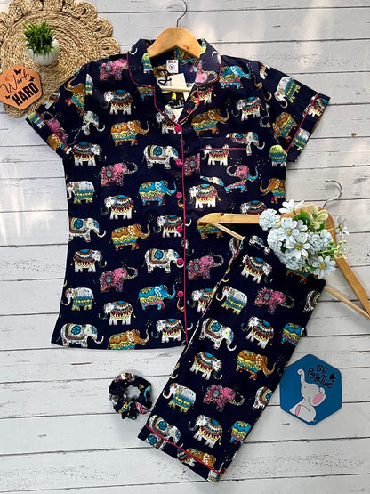 Multi Elephant Pj Set (Women)