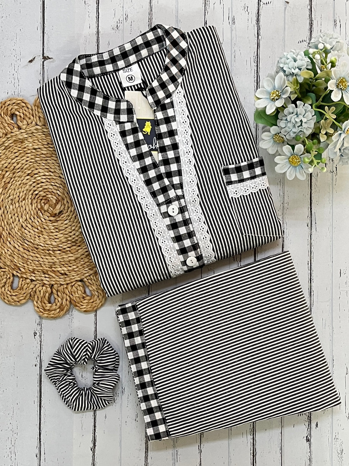 Black & White Check PJ Set (Copy)