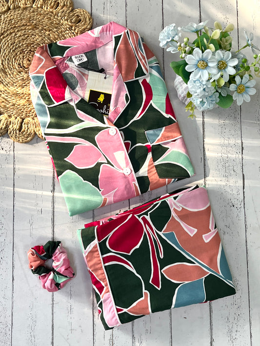 Multi Abstract PJ Set ( Women )