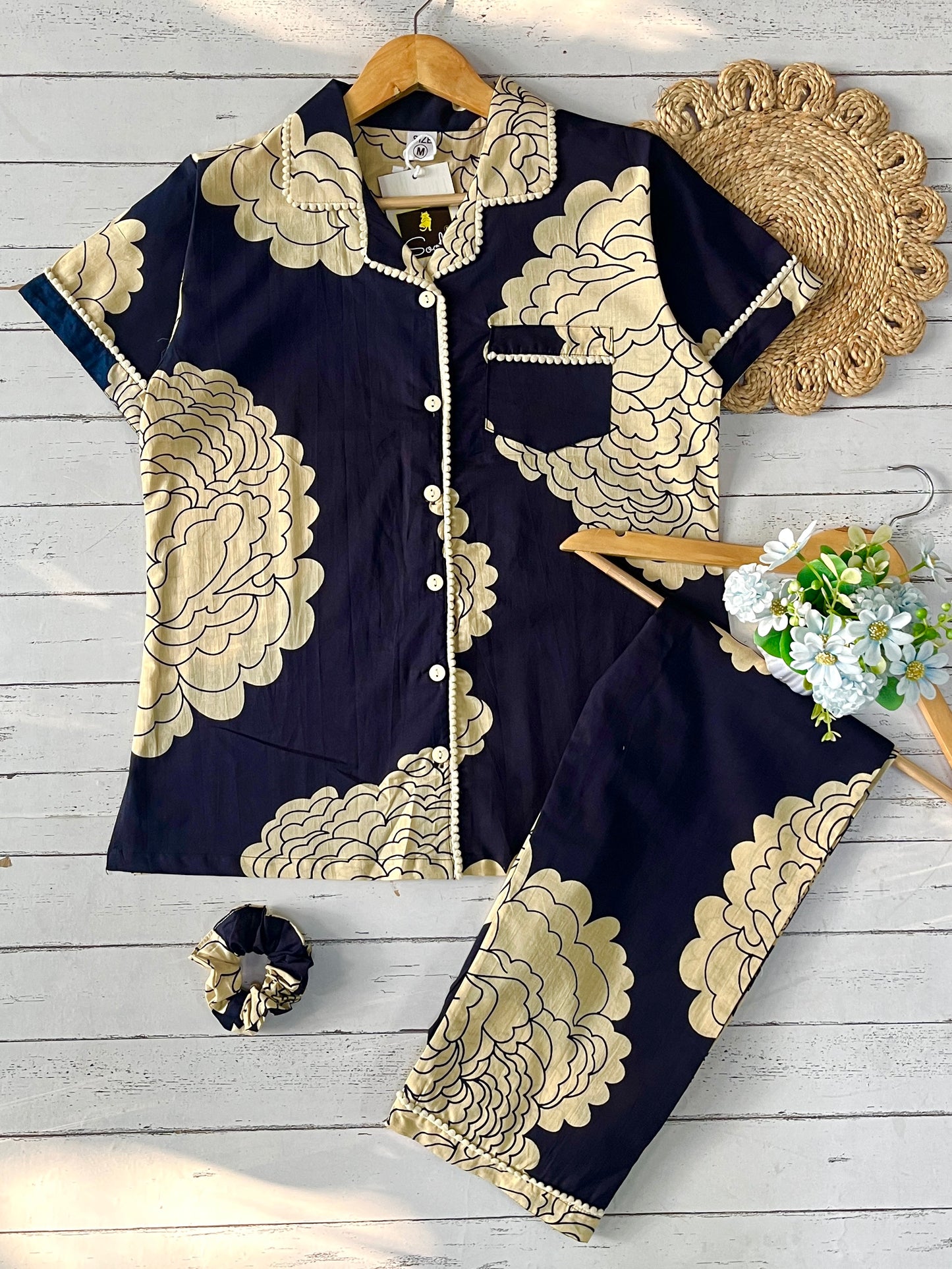Blue Flora Pj Set (Women)