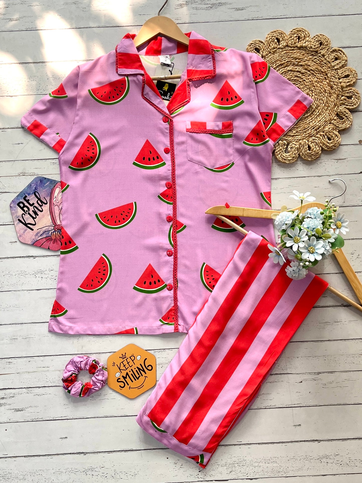 Watermelon Stripe PJ Set ( Women )