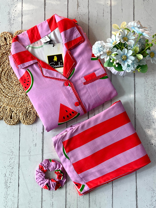 Watermelon Stripe PJ Set ( Women )