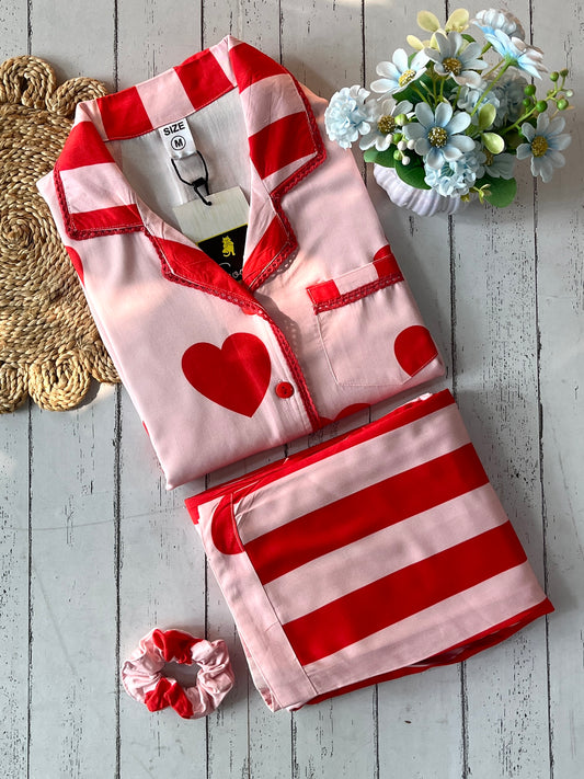 Sweetheart Stripe PJ Set ( Women )