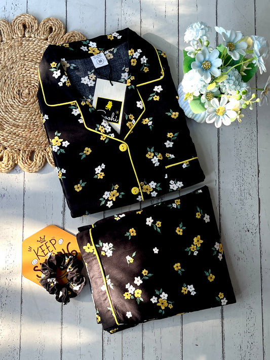 Golden Petals PJ Set ( Women )