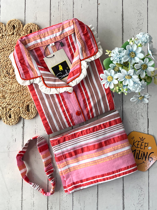 Multi Stripe Kids Pj Set