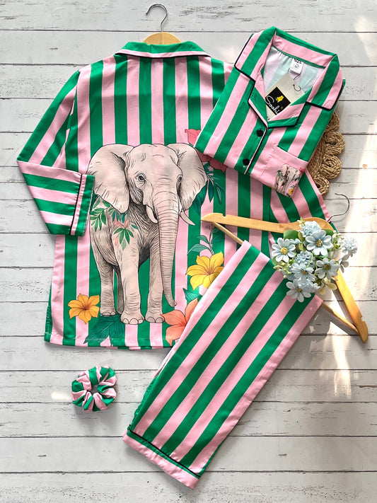 Jungle Elephant Pj Set (Women)