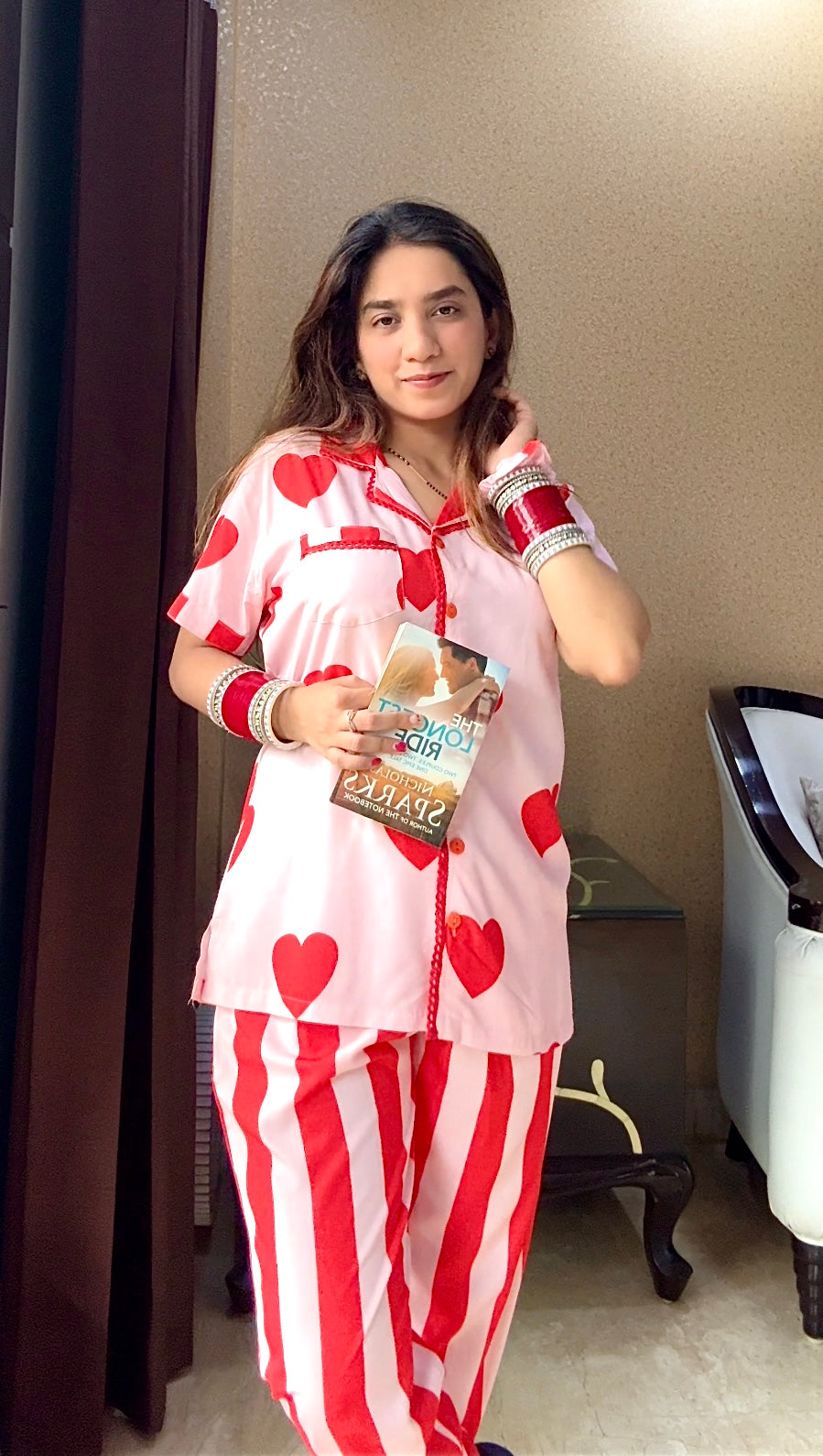 Sweetheart Stripe PJ Set ( Women )