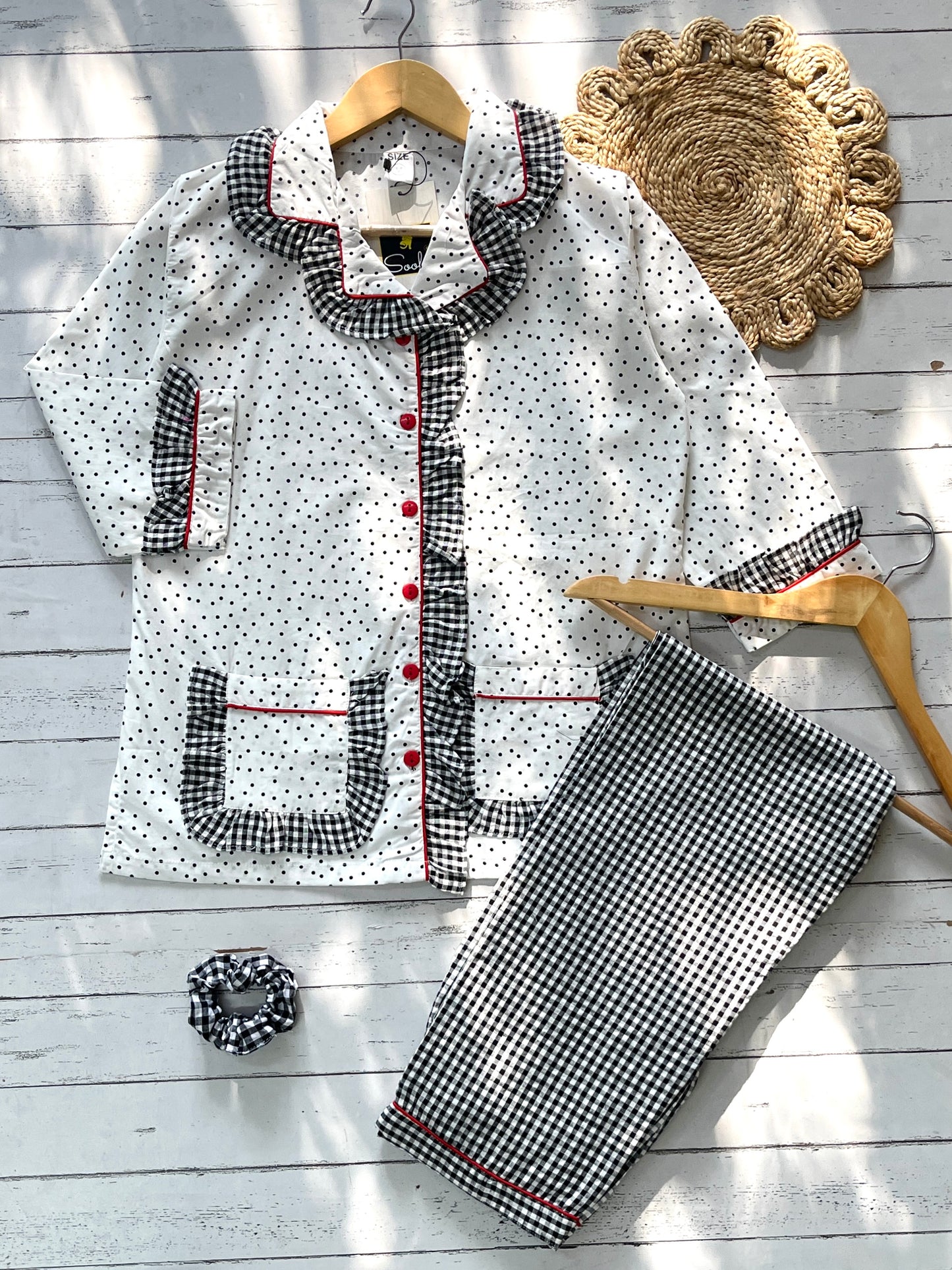 Dot & Check PJ set (Women)