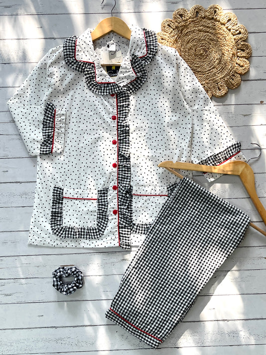 Dot & Check PJ set (Women)