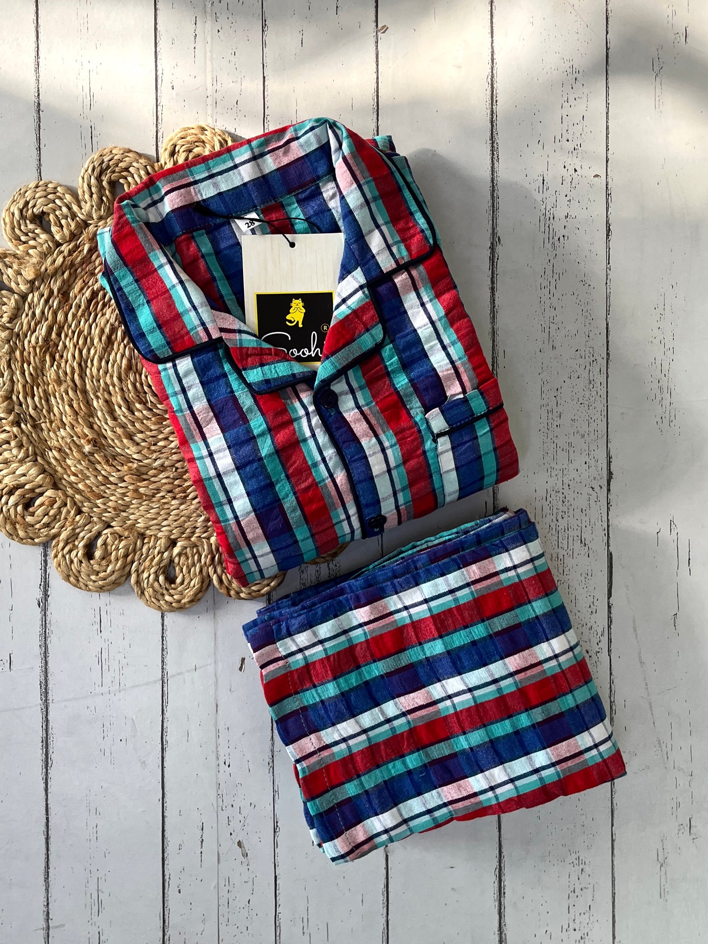 Cute Check pj set for BOYS