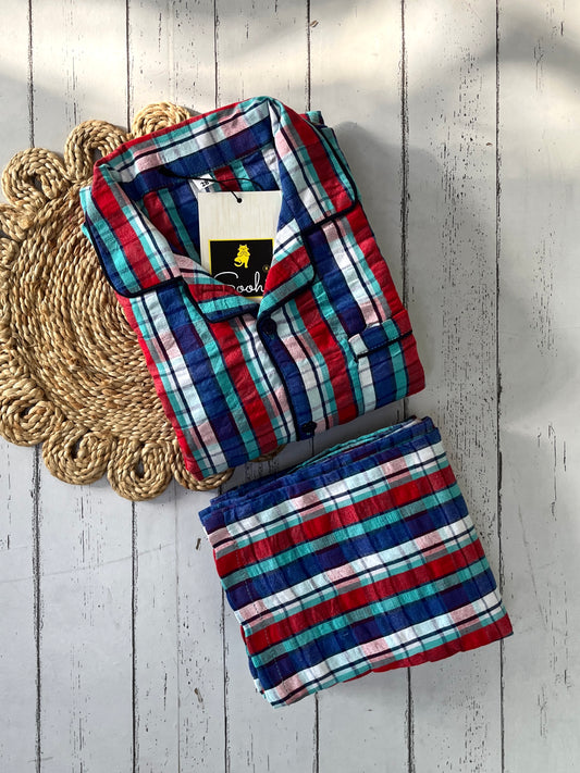 Cute Check pj set for BOYS