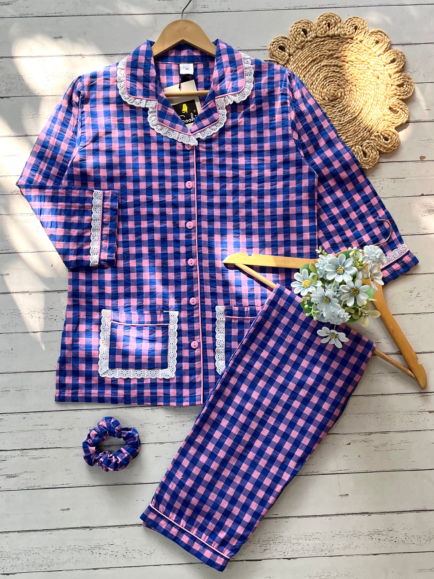 Multi Gingham Check Pj Set (Women)