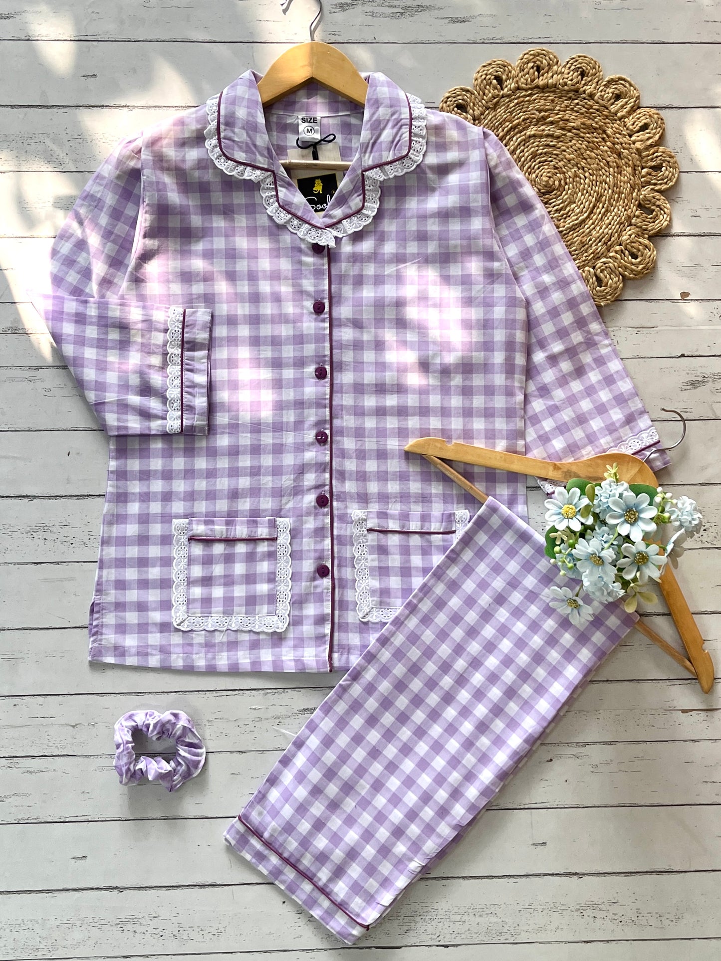 Purpal Gingham Check Pj Set (Women)