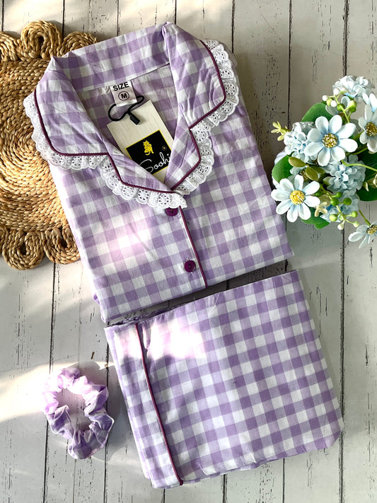 Purpal Gingham Check Pj Set (Women)