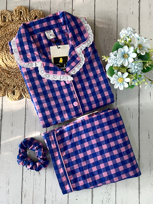 Multi Gingham Check Pj Set (Women)