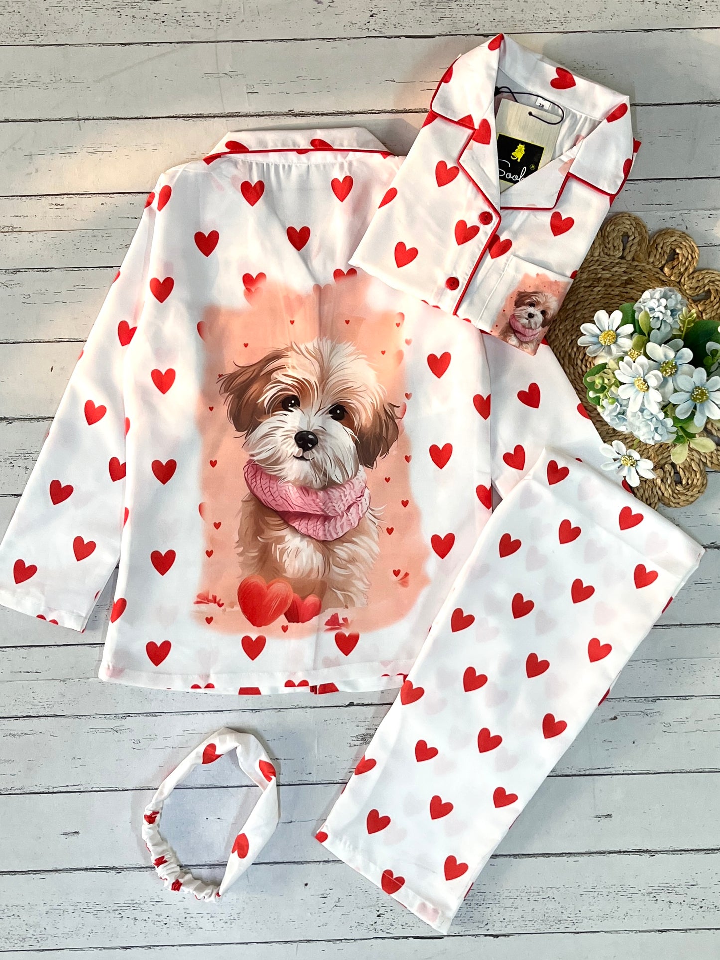 Heart Dog Pj Set (Kids)