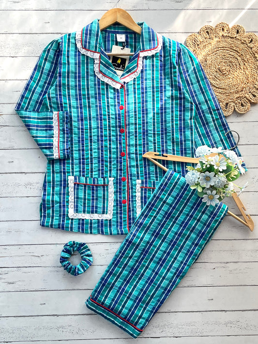 Green check Pj Set (Women)