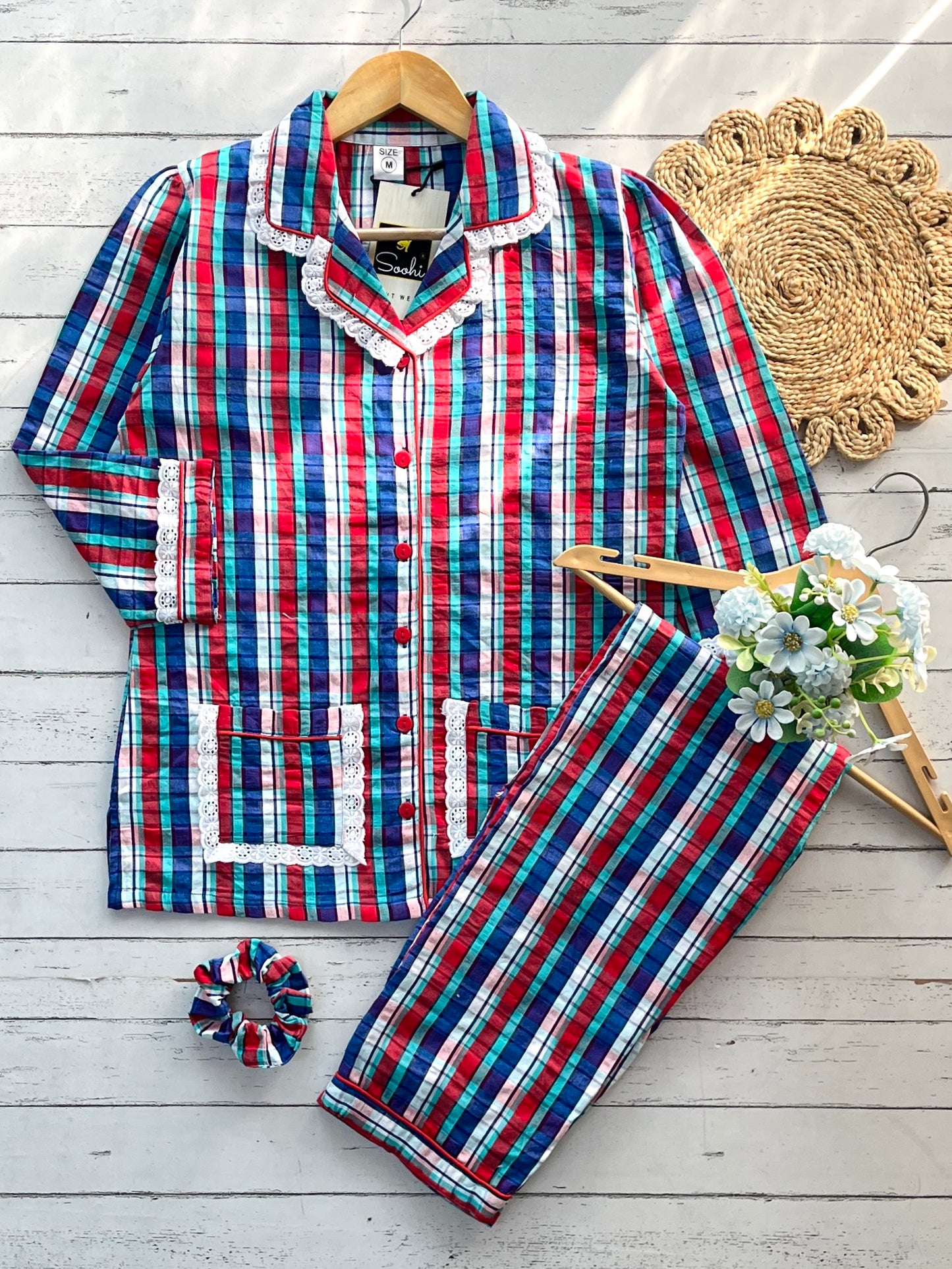 Multi Check Pj Set (Women)