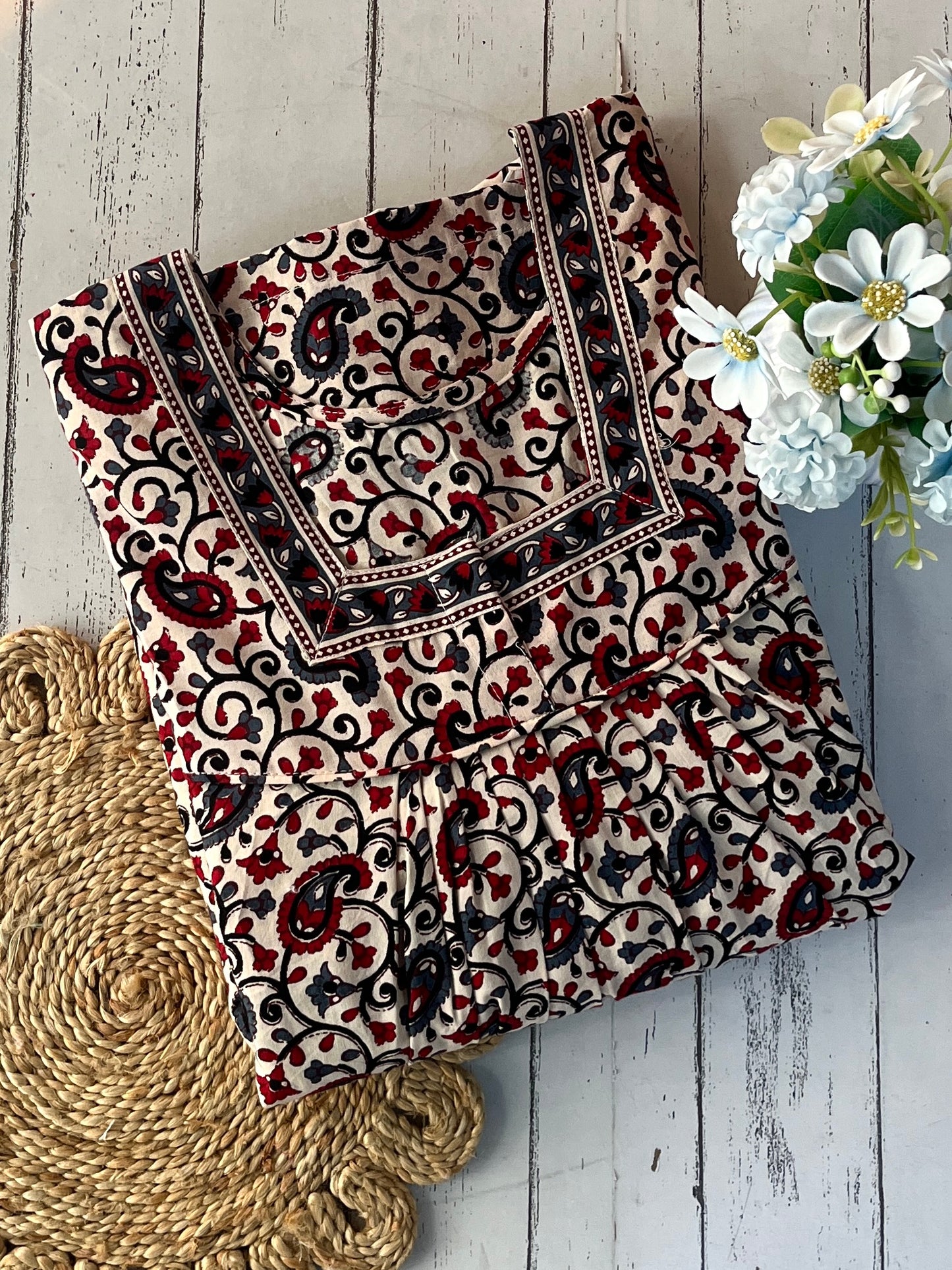 Cream Pure Cotton Nighty (Women)