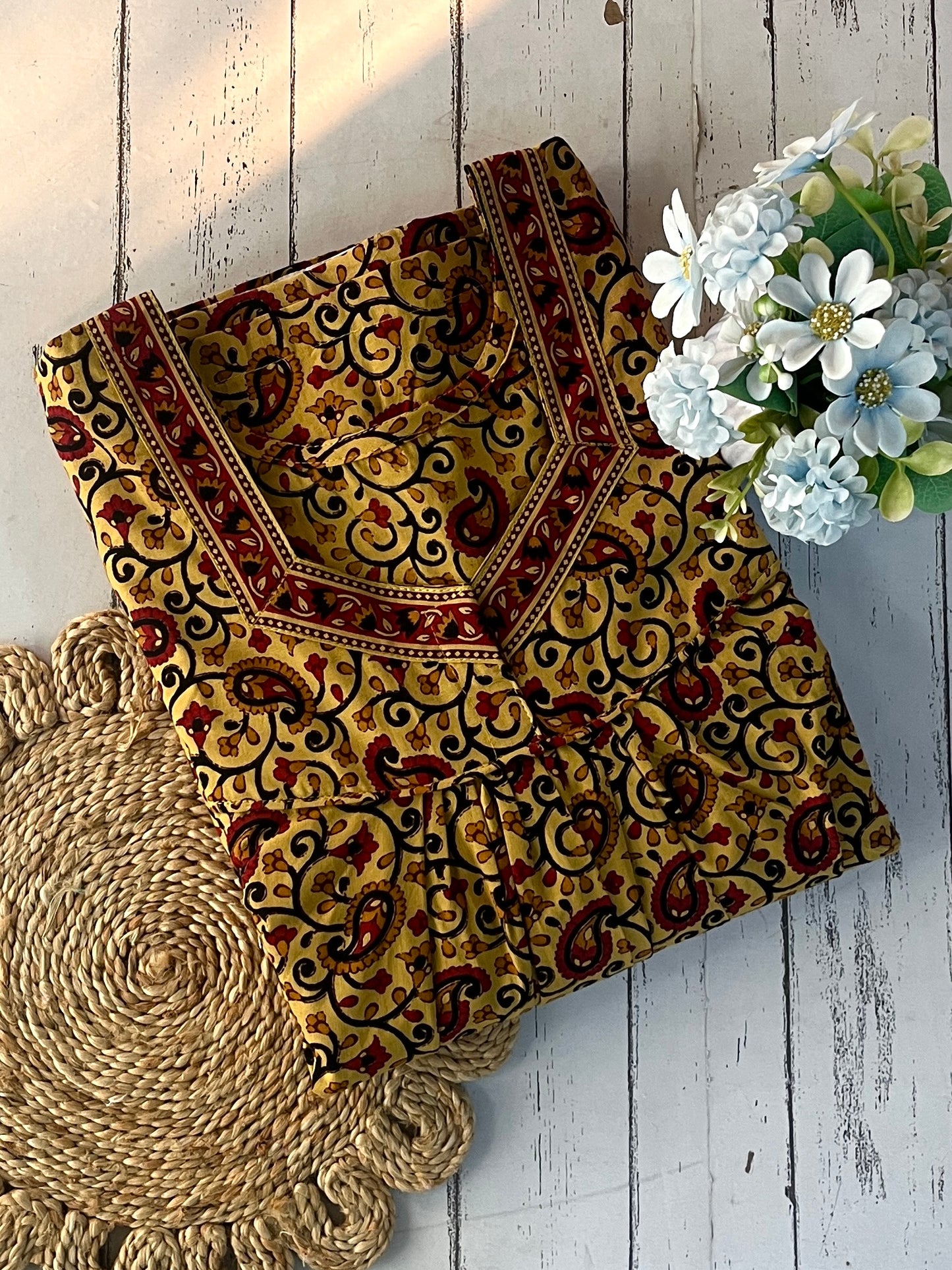 Mustard Pure Cotton Nighty (Women)