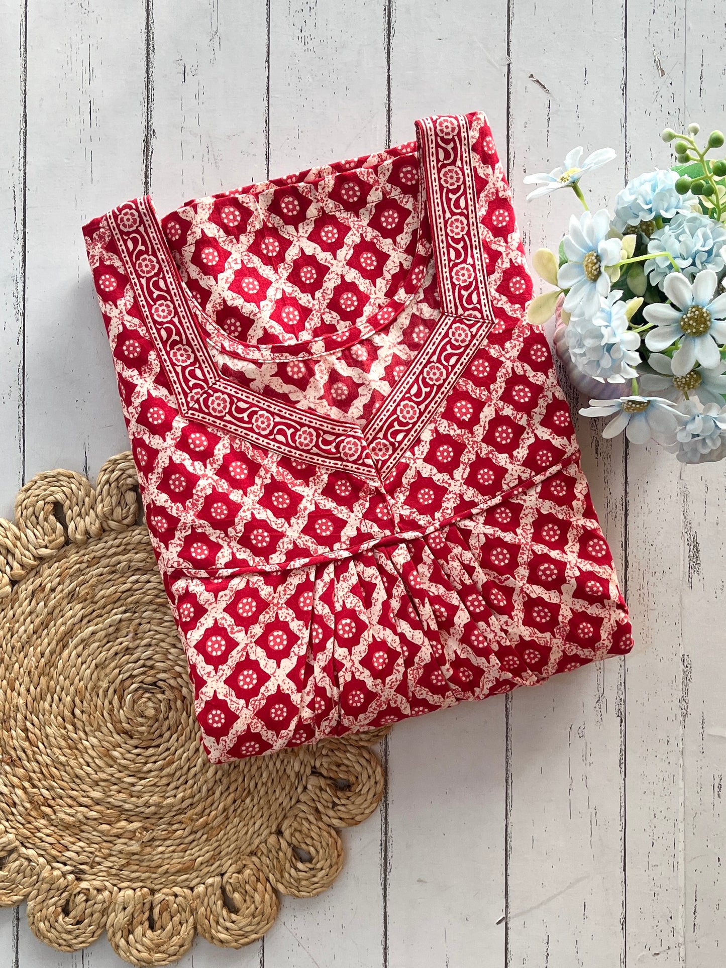 Pink Pure Cotton Nighty (Women)