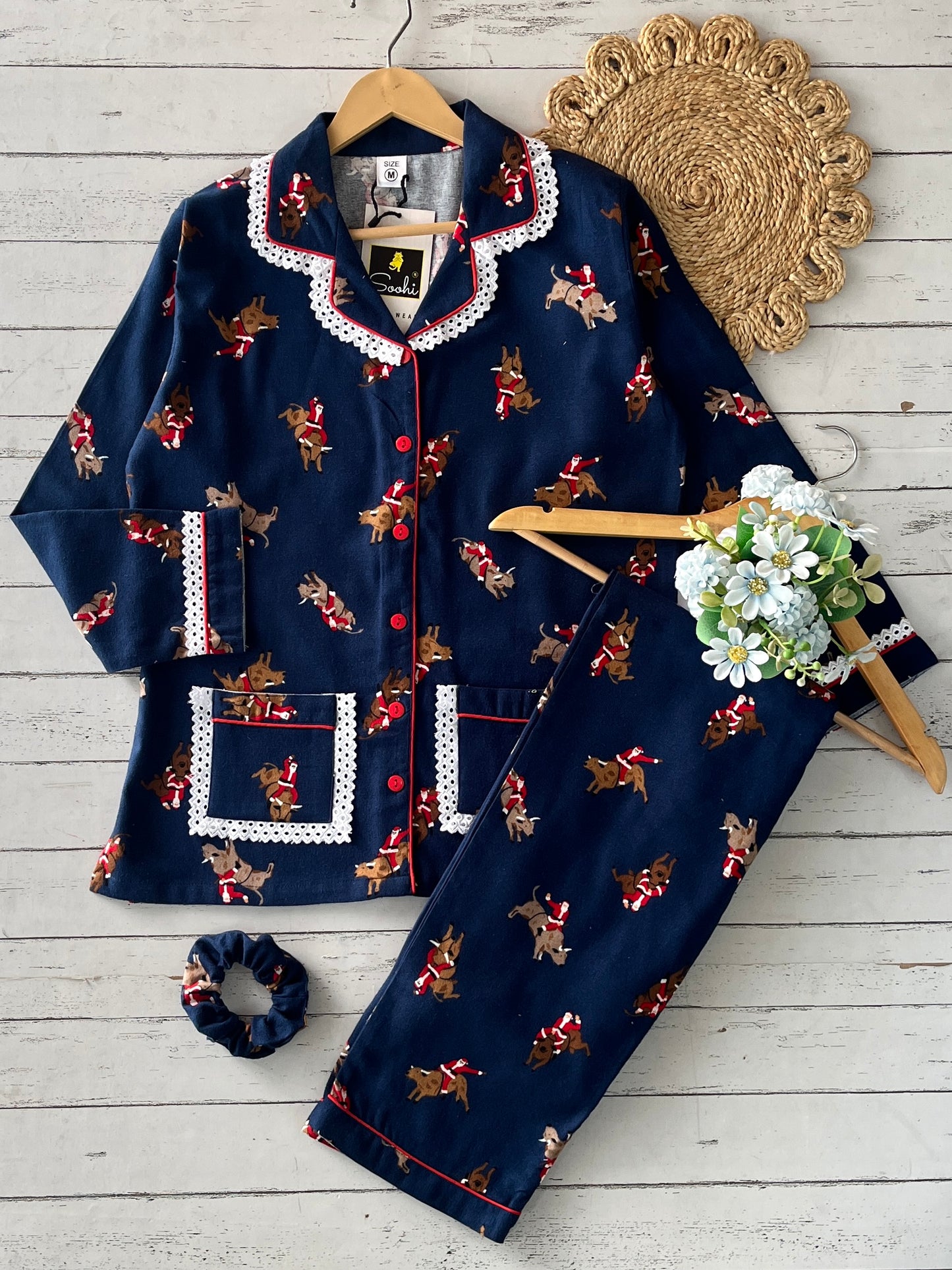 Santa Winter Check PJ Set (Women)