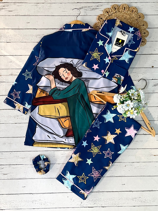 Blue Stars Pj Set (Women)