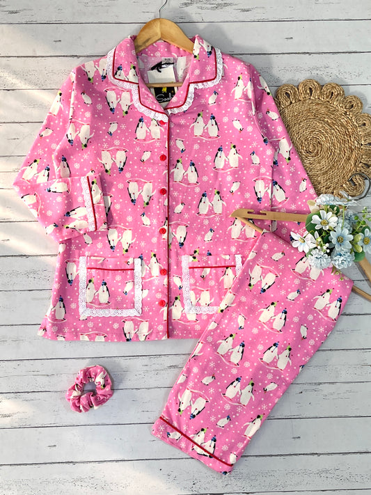 Pink Penguin PJ Set (Women)