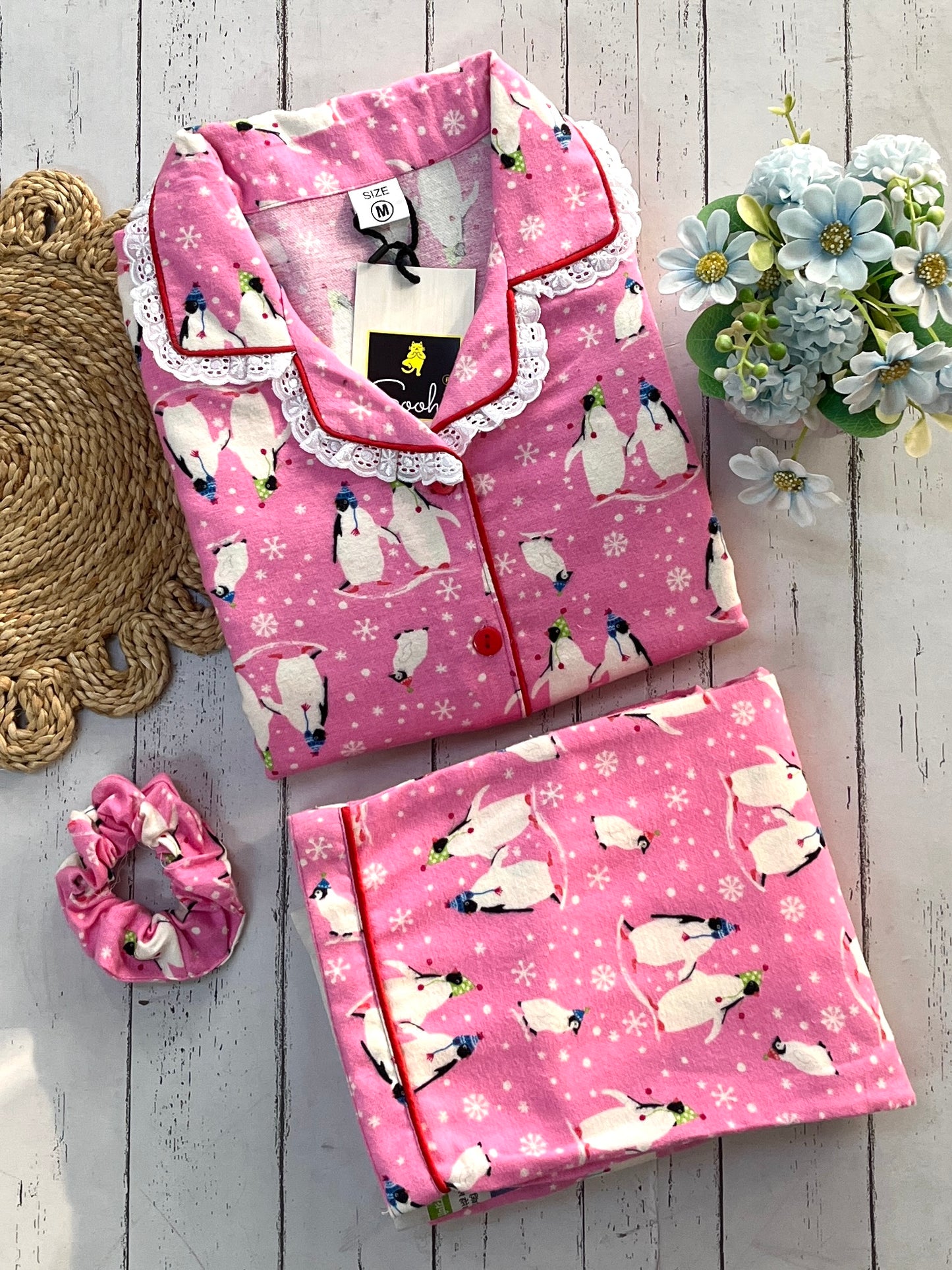 Pink Penguin PJ Set (Women)