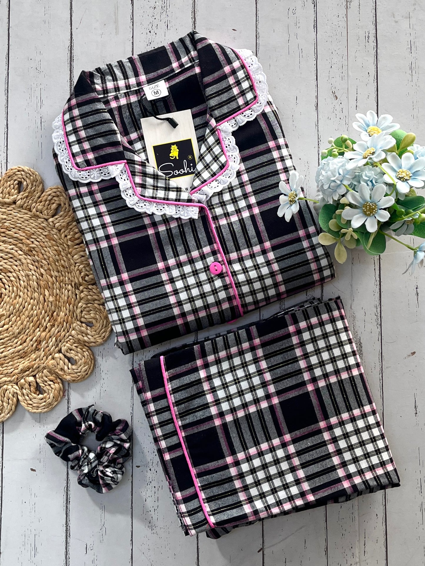 Black Pink Winter PJ Set (Women)